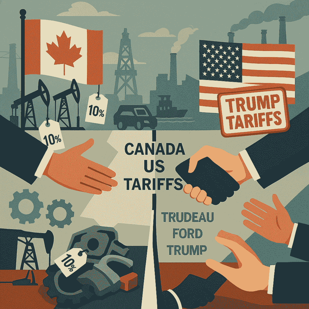 Canada-US Tariffs Trudeau, Ford, and Trump